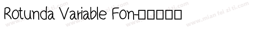 Rotunda Variable Fon字体转换
